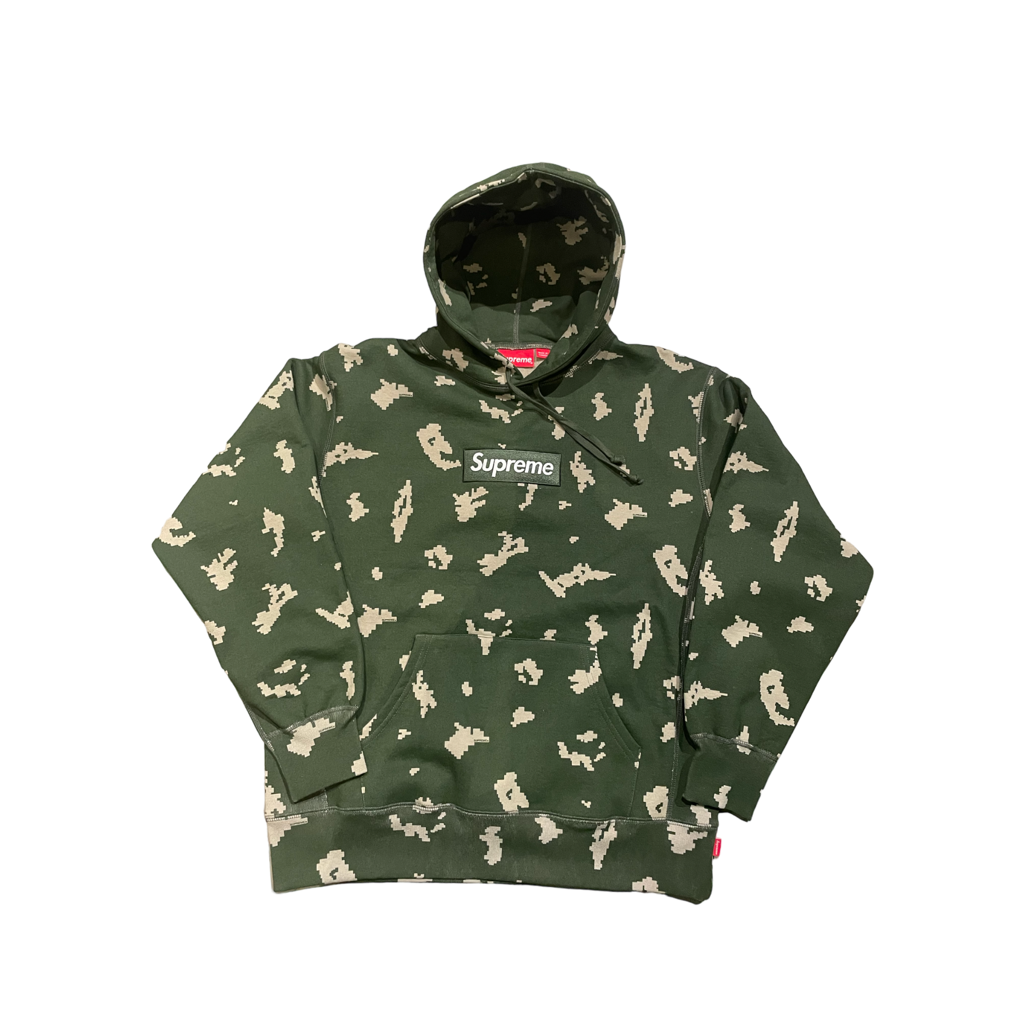 Supreme Box Logo Hooded Sweatshirt (FW21) Olive Camo