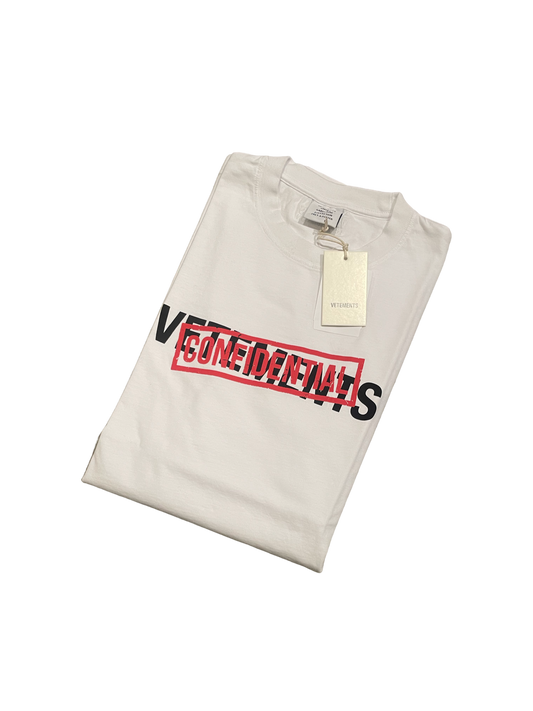 Vetements Confidental Logo T-Shirt White