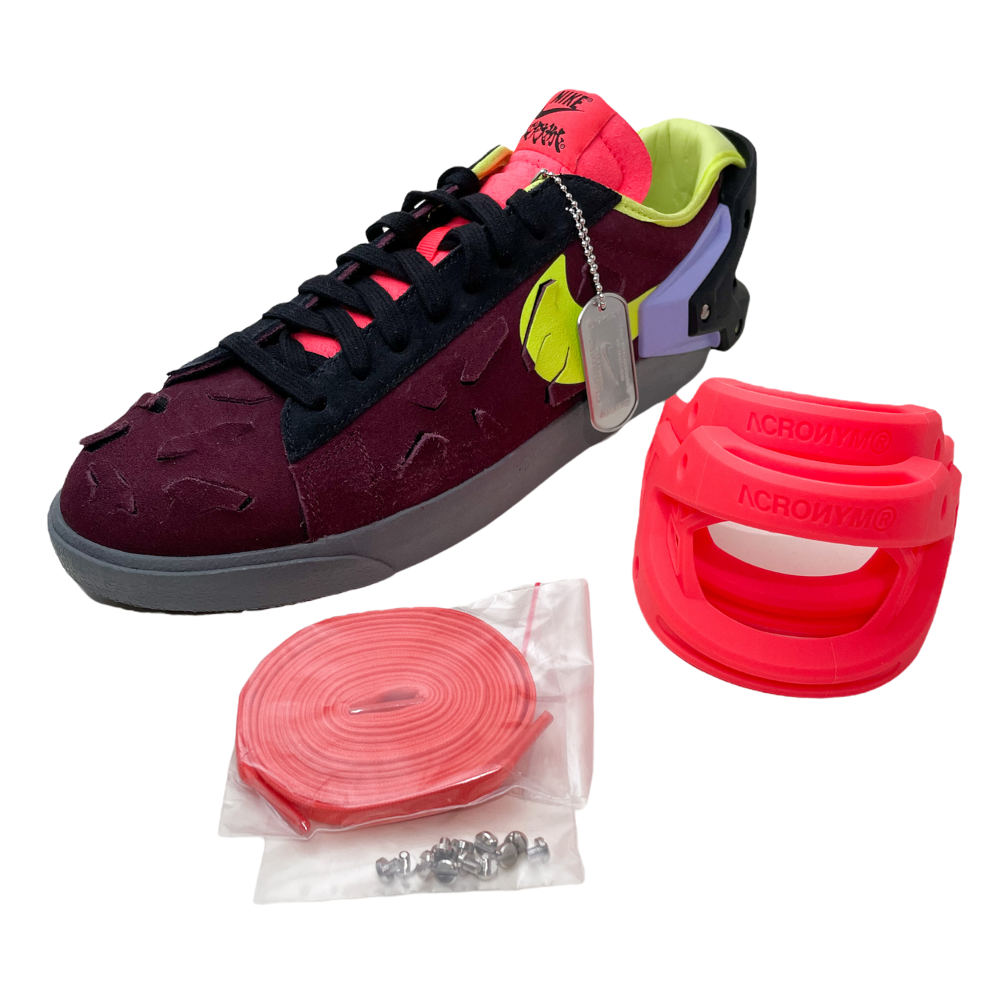 Nike Blazer Low ACRONYM® Night Maroon (Damaged OG Box/Replacement Box branded)